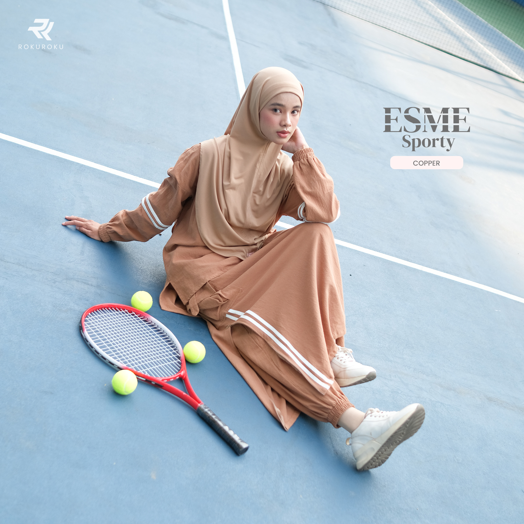 ROKUROKU.ID | ESME SPORTY - Setelan Olahraga Wanita Muslimah Syar'i Premium Sporty Set Terbaru