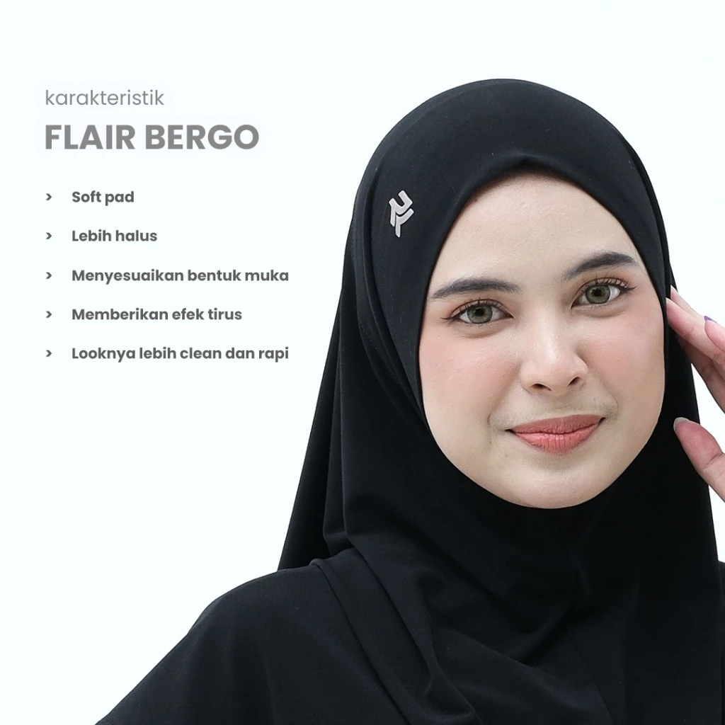 ROKUROKU.ID | Khimar Instant Flair Bergo Sporty