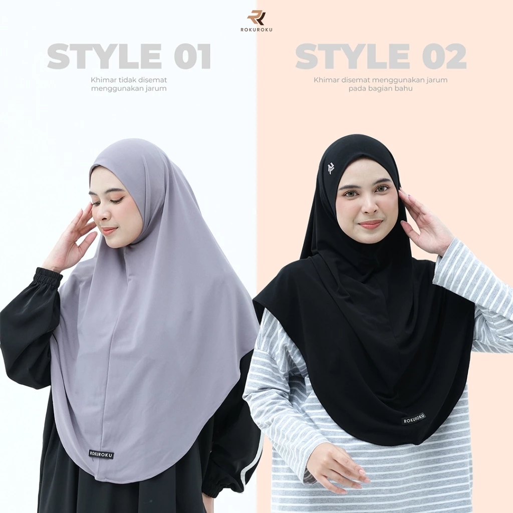 ROKUROKU.ID | Khimar Instant Flair Bergo Sporty