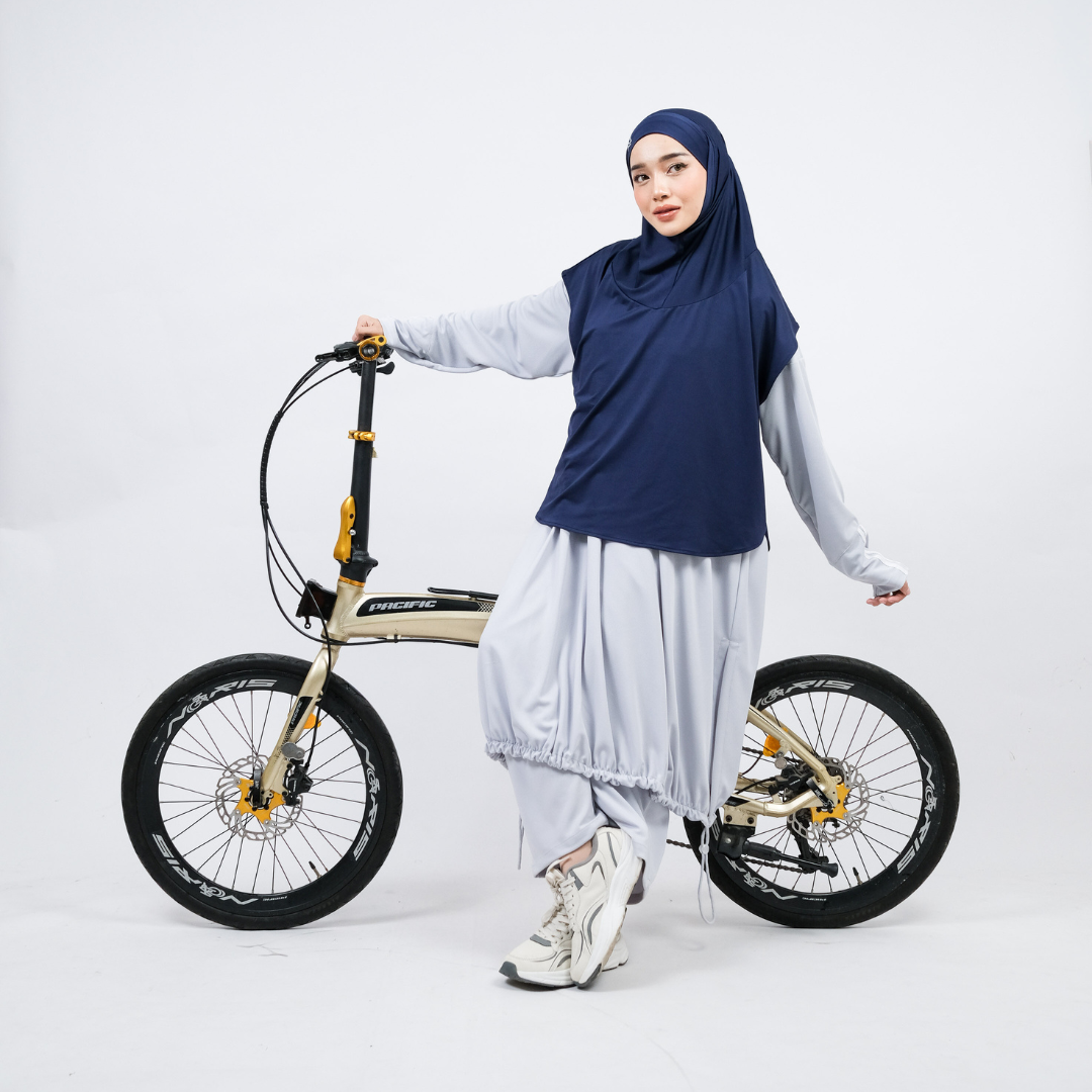 ROKUROKU.ID | Jean Sporty - Setelan Baju Olahraga Dry Fit Wanita Muslimah One Set Pound Fit Padel Sportwear Stylish Jumbo Premium