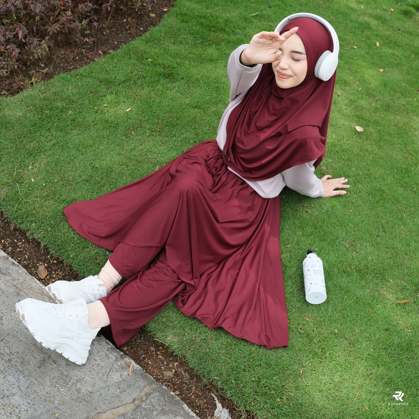 Rokuroku | Ellora Skirt - Rok Celana Kulot Bawahan Setelan Olahraga Muslimah Jersey Sporty Khimar Instan