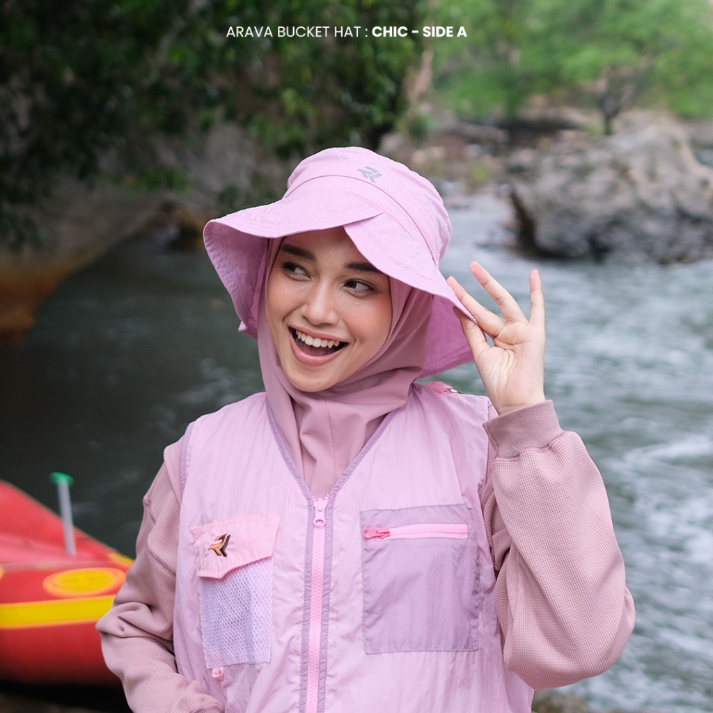 ROKUROKU.ID | Arava Bucket Hat - Topi Rimba Outdoor Gunung Parasut Waterproof 2 in 1 Multifungsi