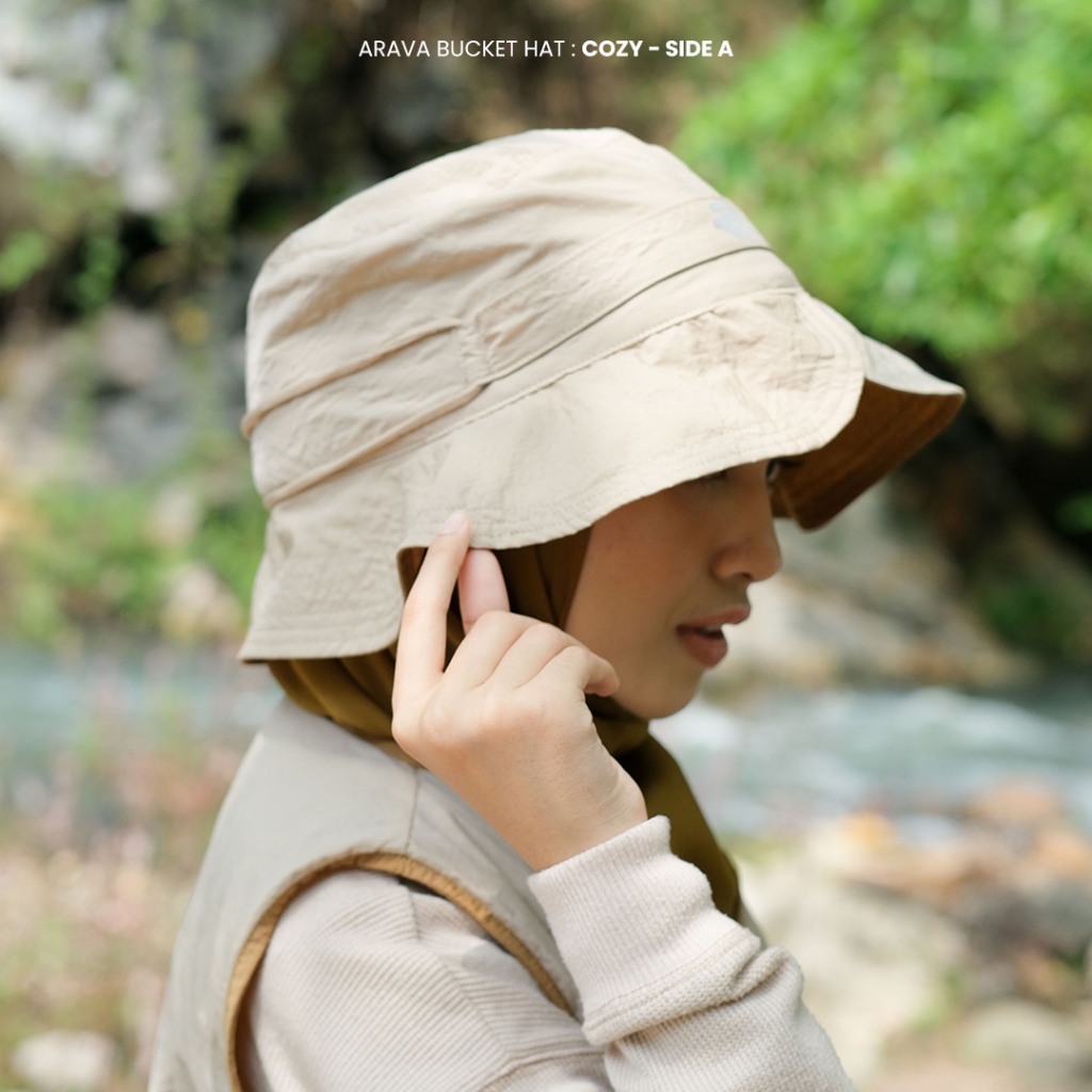 ROKUROKU.ID | Arava Bucket Hat - Topi Rimba Outdoor Gunung Parasut Waterproof 2 in 1 Multifungsi