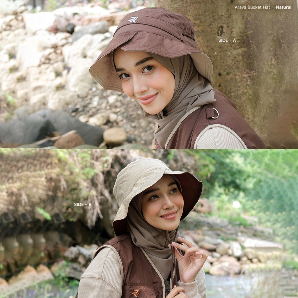 ROKUROKU.ID | Arava Bucket Hat - Topi Rimba Outdoor Gunung Parasut Waterproof 2 in 1 Multifungsi