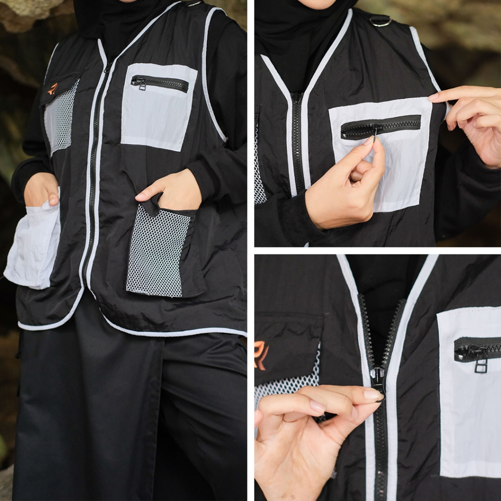 ROKUROKU.ID | Ara Vest - Rompi Tactical Outdoor Jaket Parasut Outer Cargo Sporty Multifungsi Premium