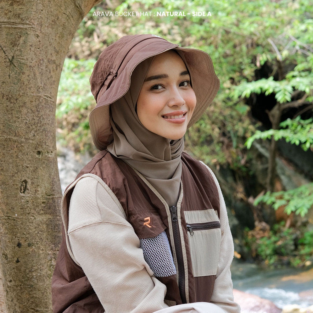 ROKUROKU.ID | Arava Bucket Hat - Topi Rimba Outdoor Gunung Parasut Waterproof 2 in 1 Multifungsi