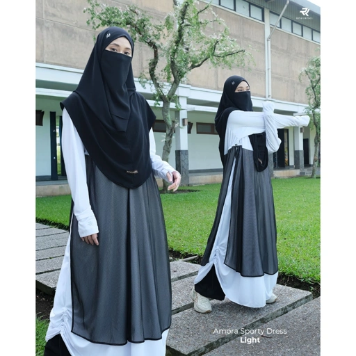 Image of ROKUROKU.ID | Amora - Dress Sporty DryFit Casual Style Jersey Premium Gamis Olahraga Lebaran 2026