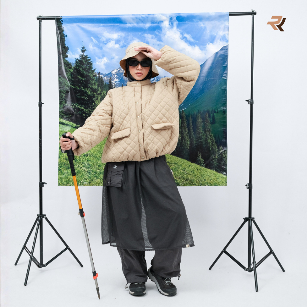 ROKUROKU | Sunny Skirt - Rok Celana Kulot Bawahan Setelan Olahraga Muslimah Cringkle Parasut Sporty