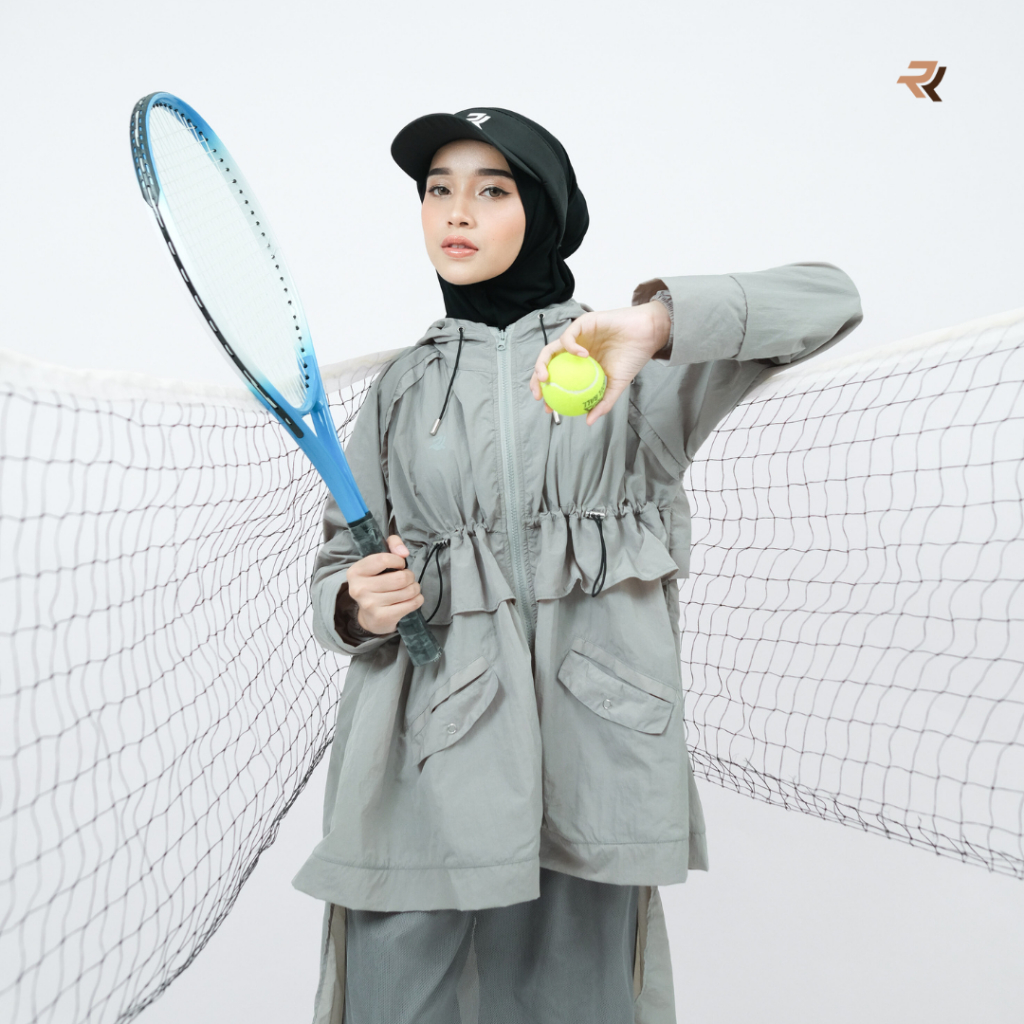 ROKUROKU | Yora - One Set Jaket Wanita Rok Celana Crinkle Parasut Jacket Windbreaker Premium