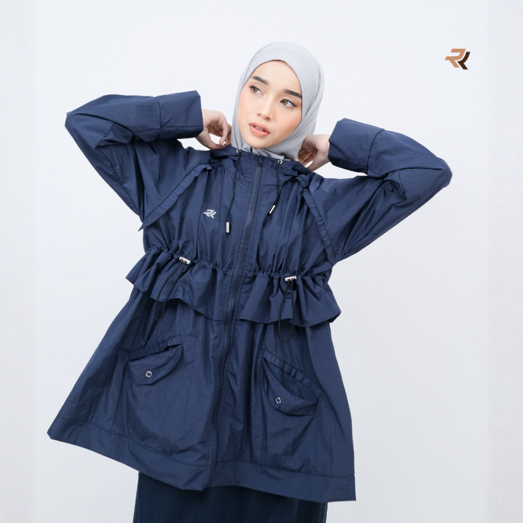 ROKUROKU | Yora - One Set Jaket Wanita Rok Celana Crinkle Parasut Jacket Windbreaker Premium