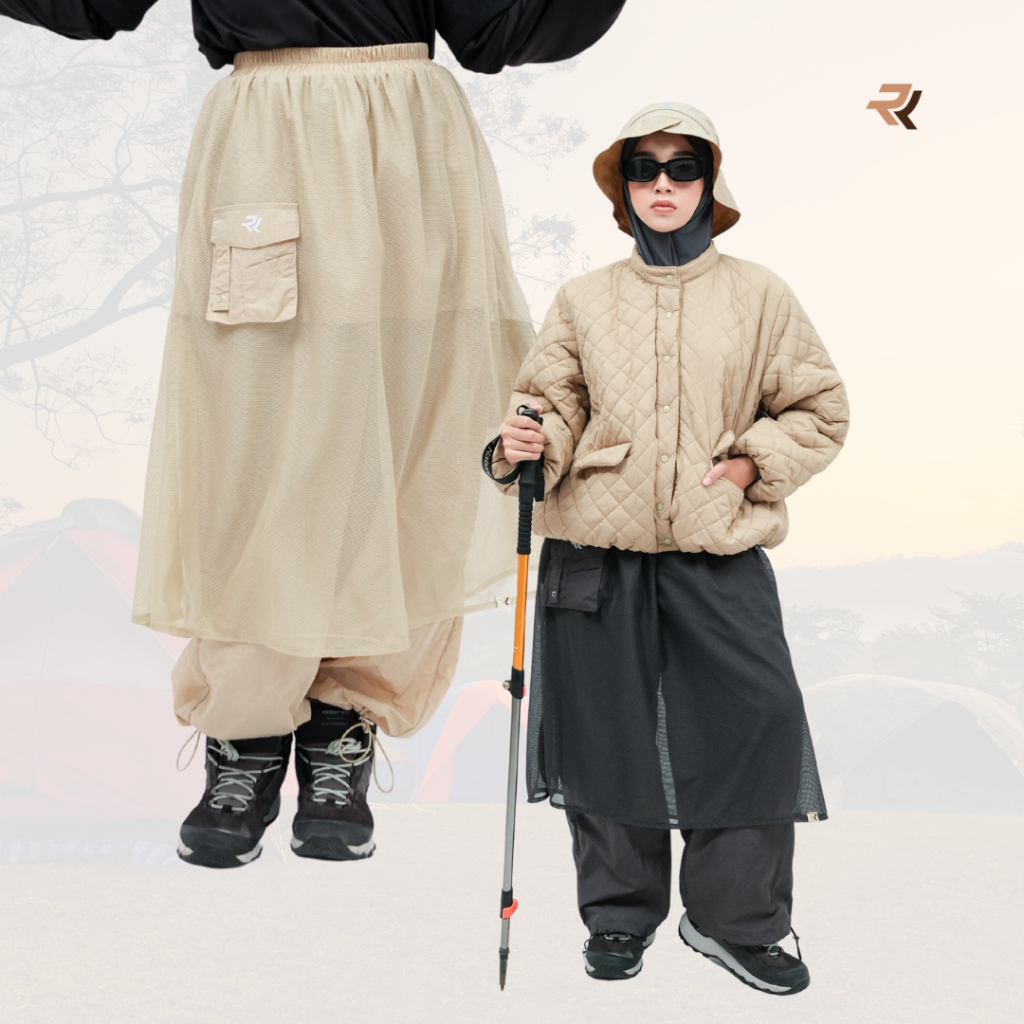 ROKUROKU | Sunny Skirt - Rok Celana Kulot Bawahan Setelan Olahraga Muslimah Cringkle Parasut Sporty