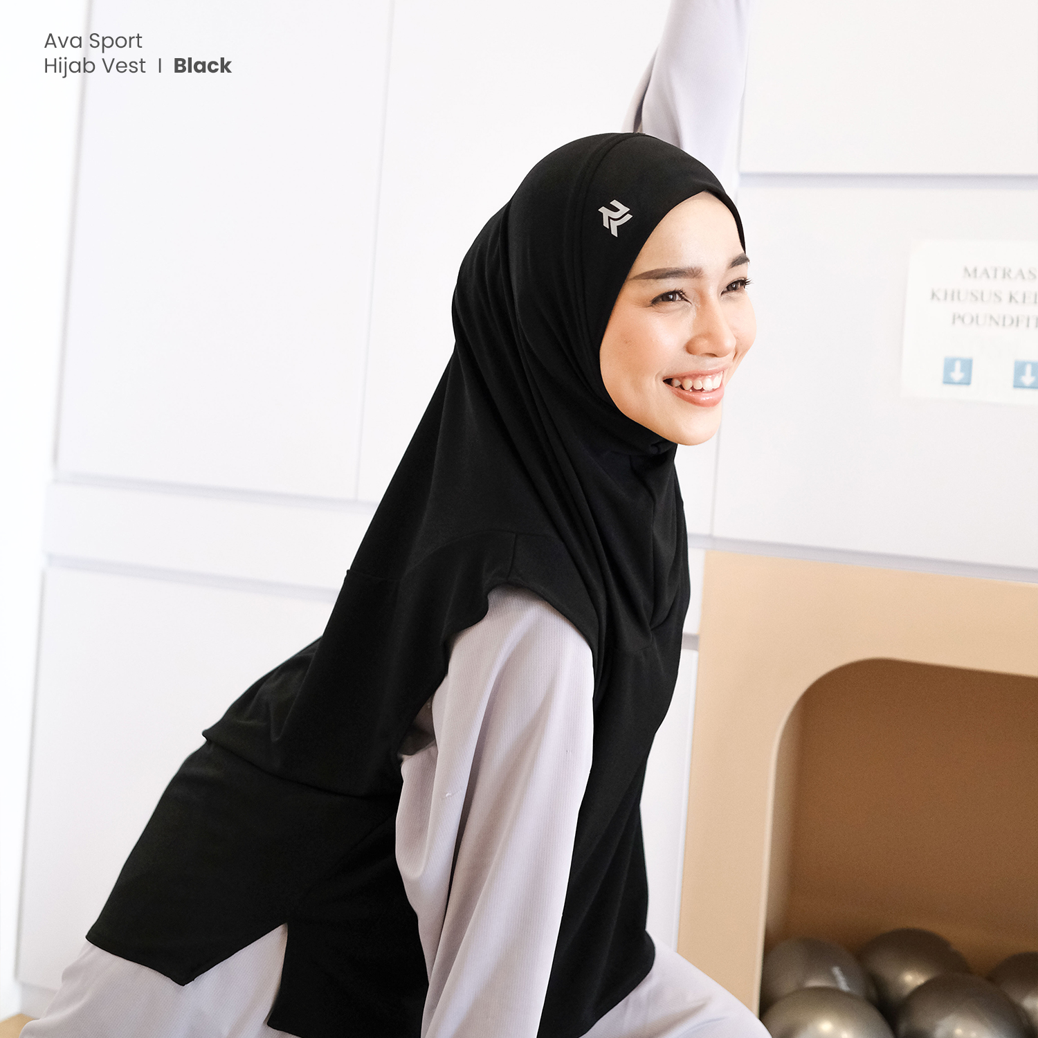 ROKUROKU.ID | Ava - Hijab Sport Bergo Sporty Jilbab Olahraga Khimar Instant Jersey Premium Terbaru
