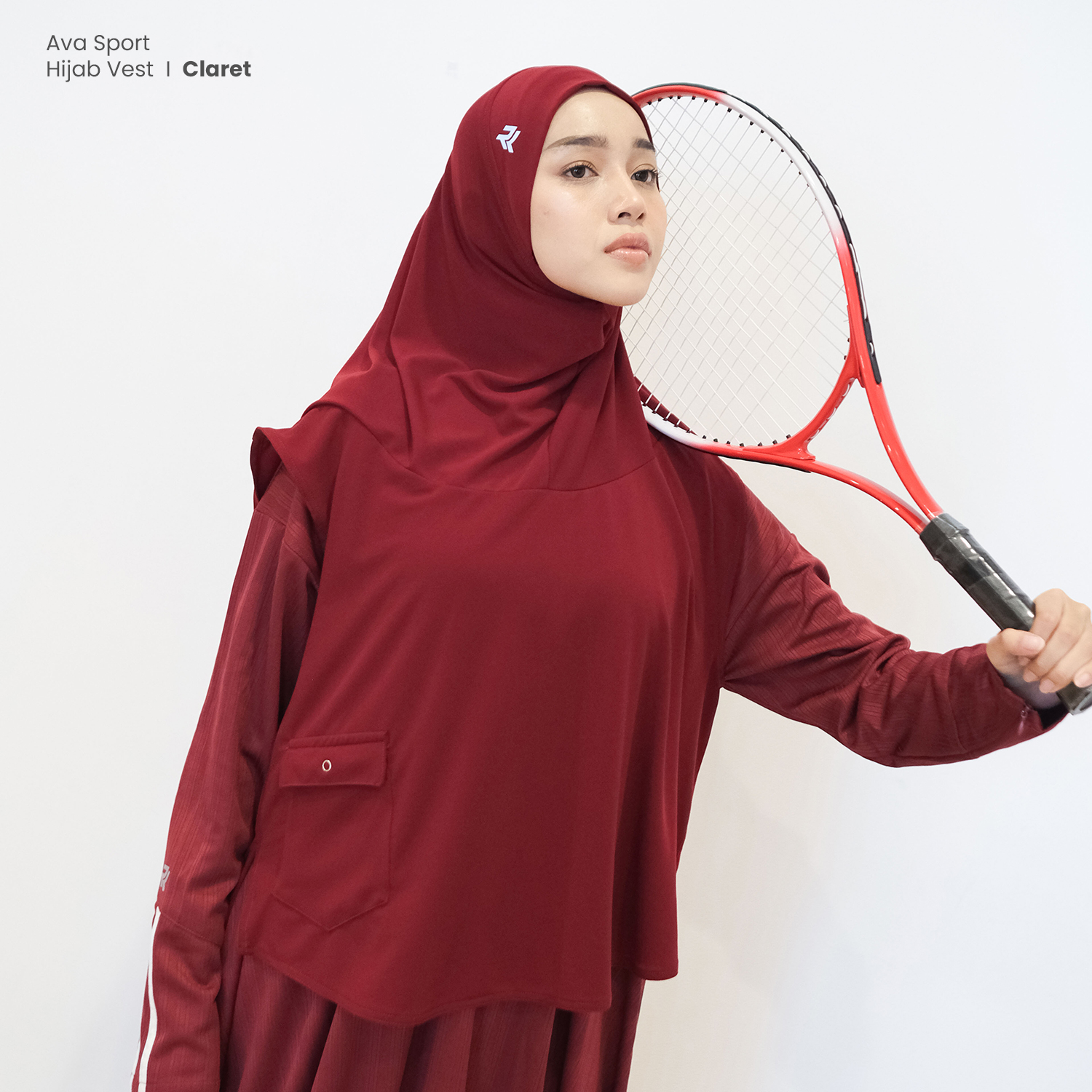 ROKUROKU.ID | Ava - Hijab Sport Bergo Sporty Jilbab Olahraga Khimar Instant Jersey Premium Terbaru