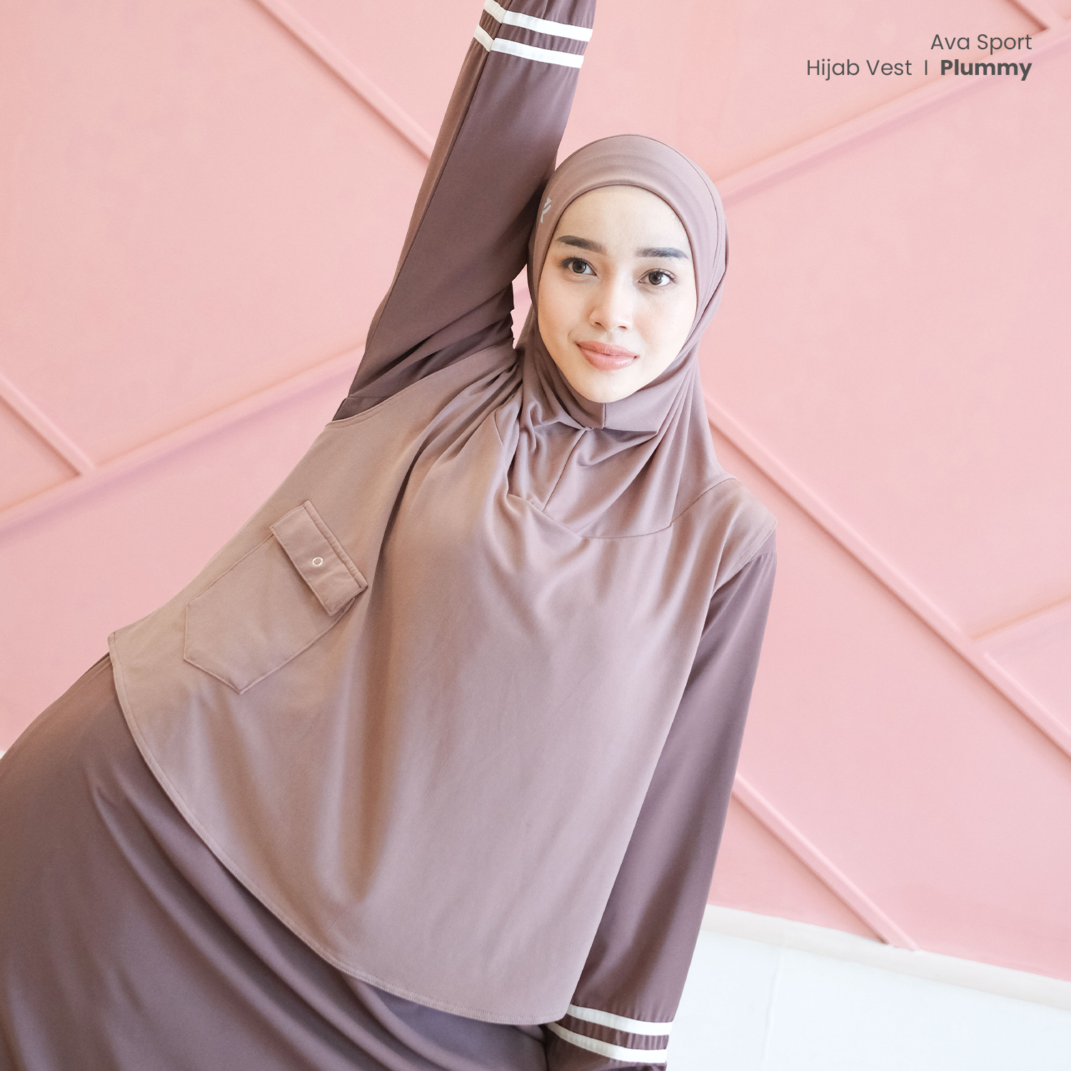 ROKUROKU.ID | Ava - Hijab Sport Bergo Sporty Jilbab Olahraga Khimar Instant Jersey Premium Terbaru