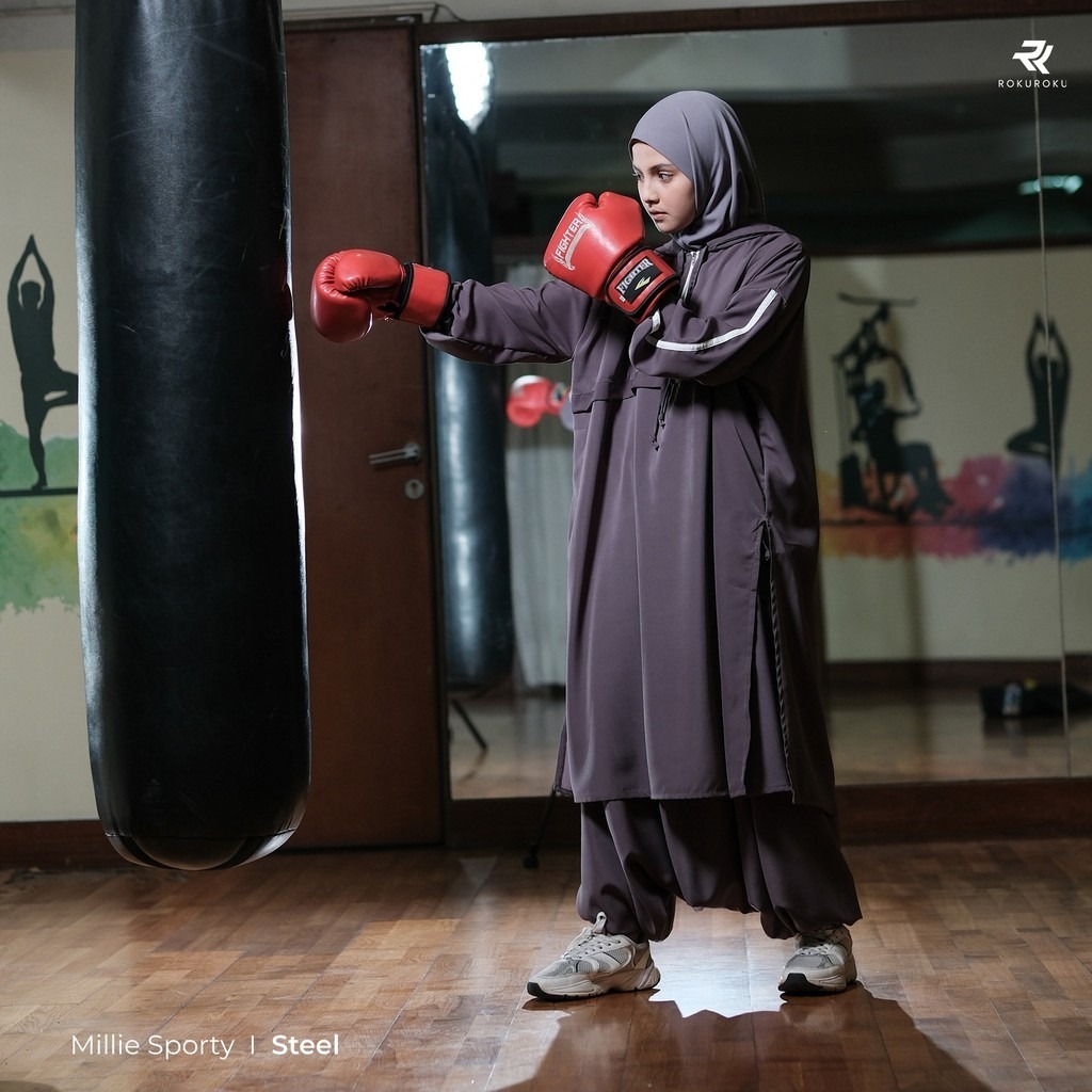ROKUROKU.ID | Setelan Olahraga Muslimah Millie Sport Set All Size