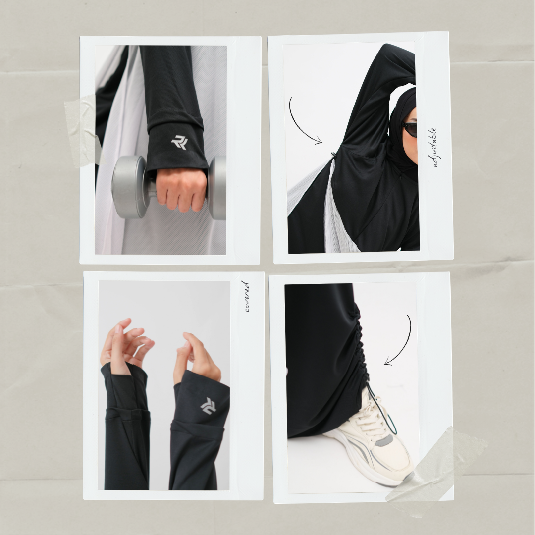 ROKUROKU.ID | Amora - Dress Sporty DryFit Casual Style Jersey Premium Gamis Olahraga Lebaran 2026