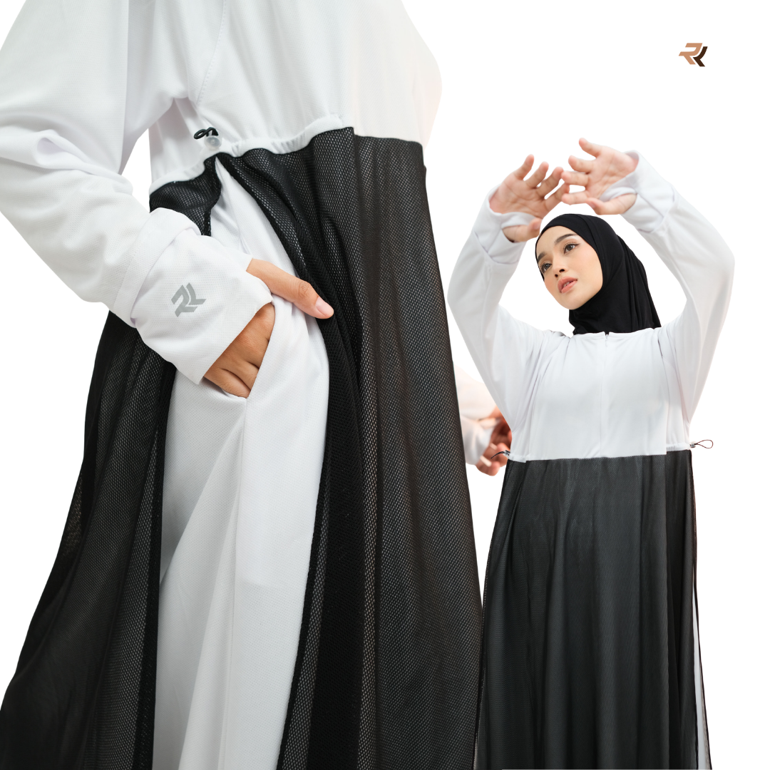 ROKUROKU.ID | Amora - Dress Sporty DryFit Casual Style Jersey Premium Gamis Olahraga Lebaran 2026