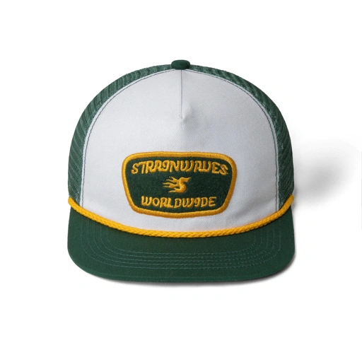 Strainwaves Worldwide Unstructured Trucker Hat Green