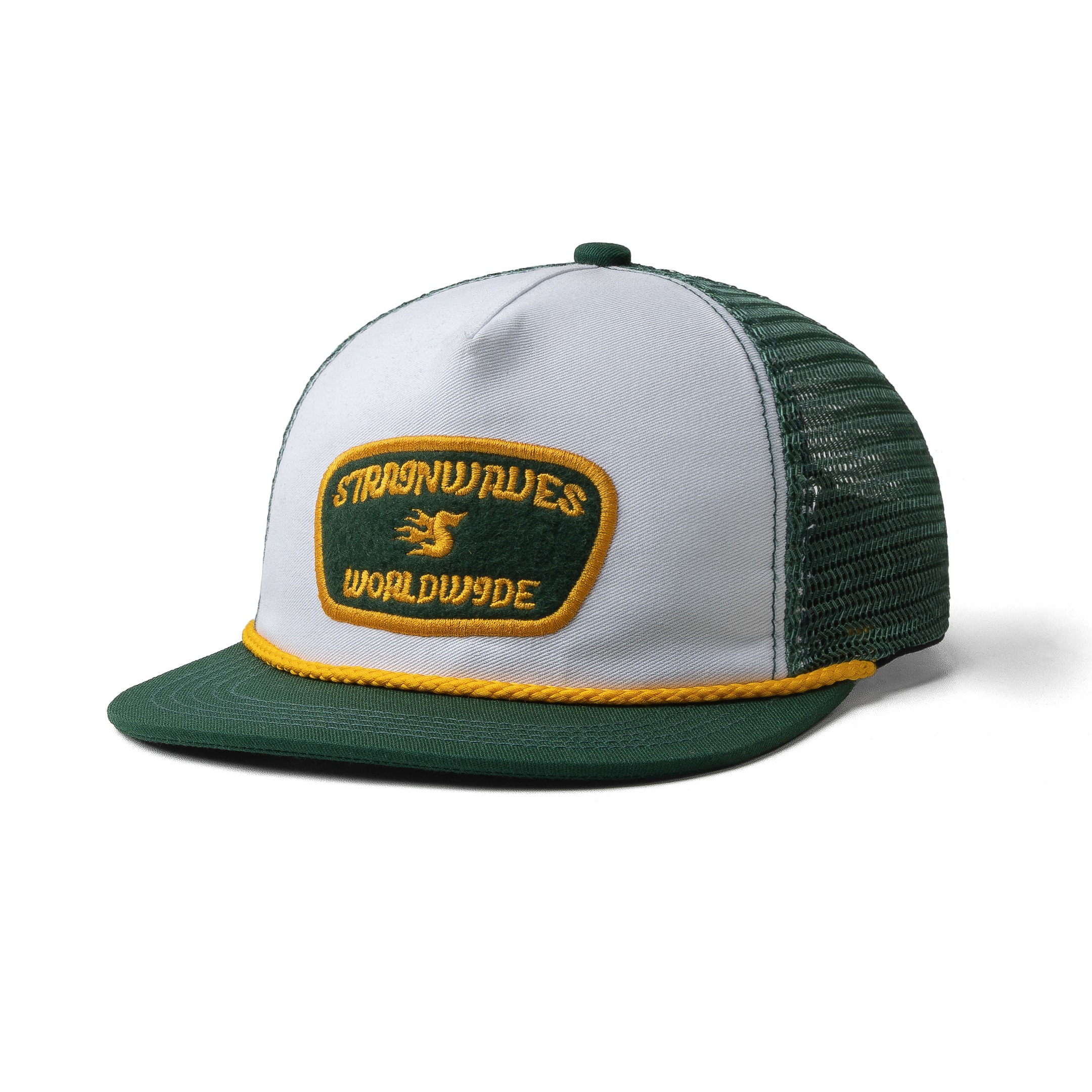 Strainwaves Worldwide Unstructured Trucker Hat Green