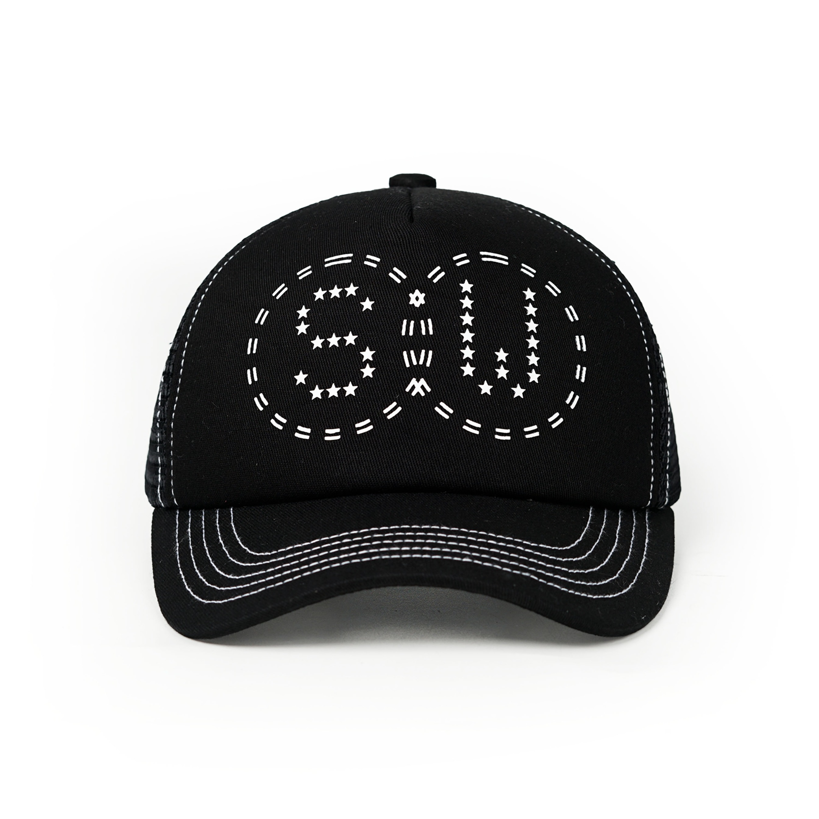 Strainwaves Star Logo Trucker Hat Black