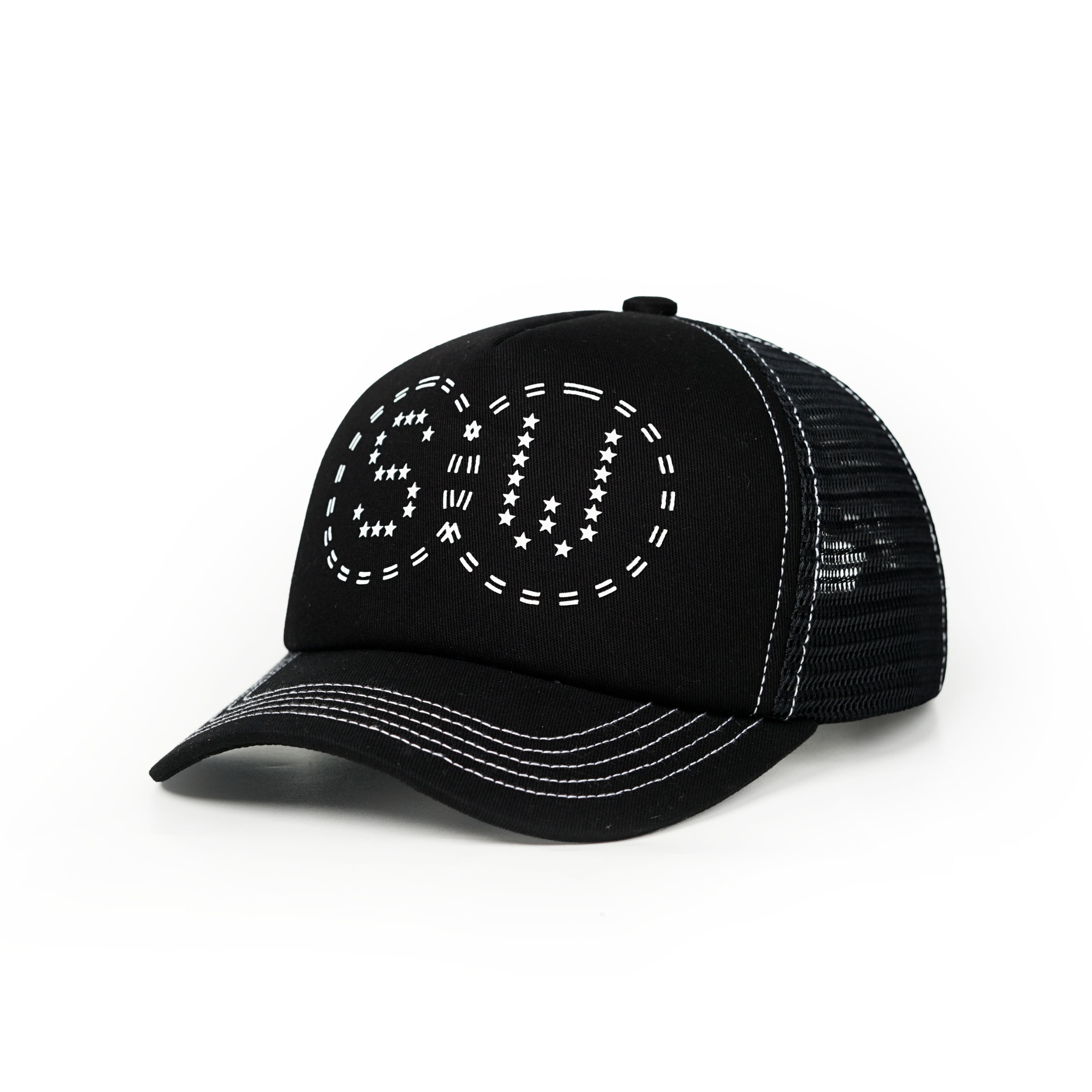 Strainwaves Star Logo Trucker Hat Black