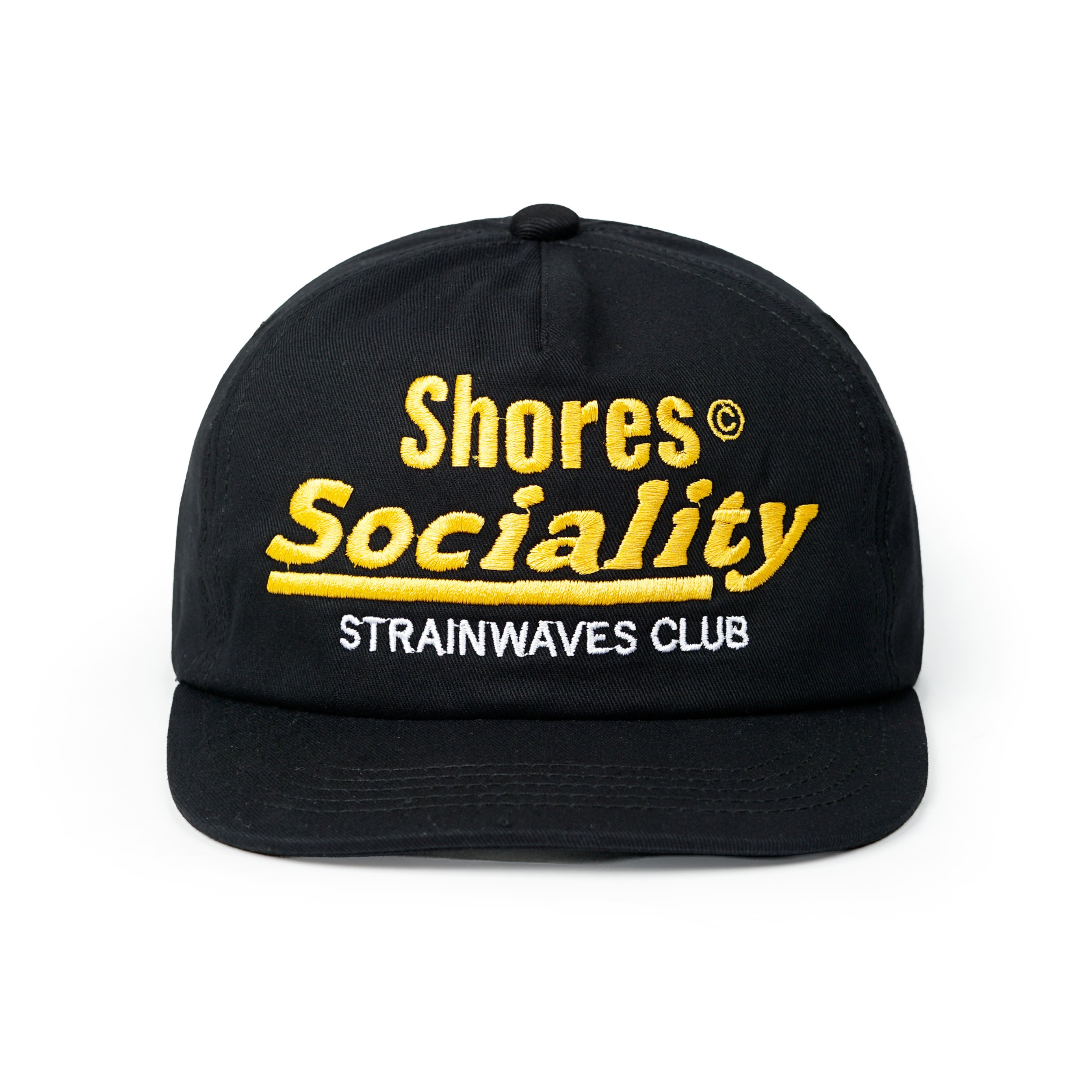 Strainwaves Shores Sociality Unstructured Cotton Twill Black