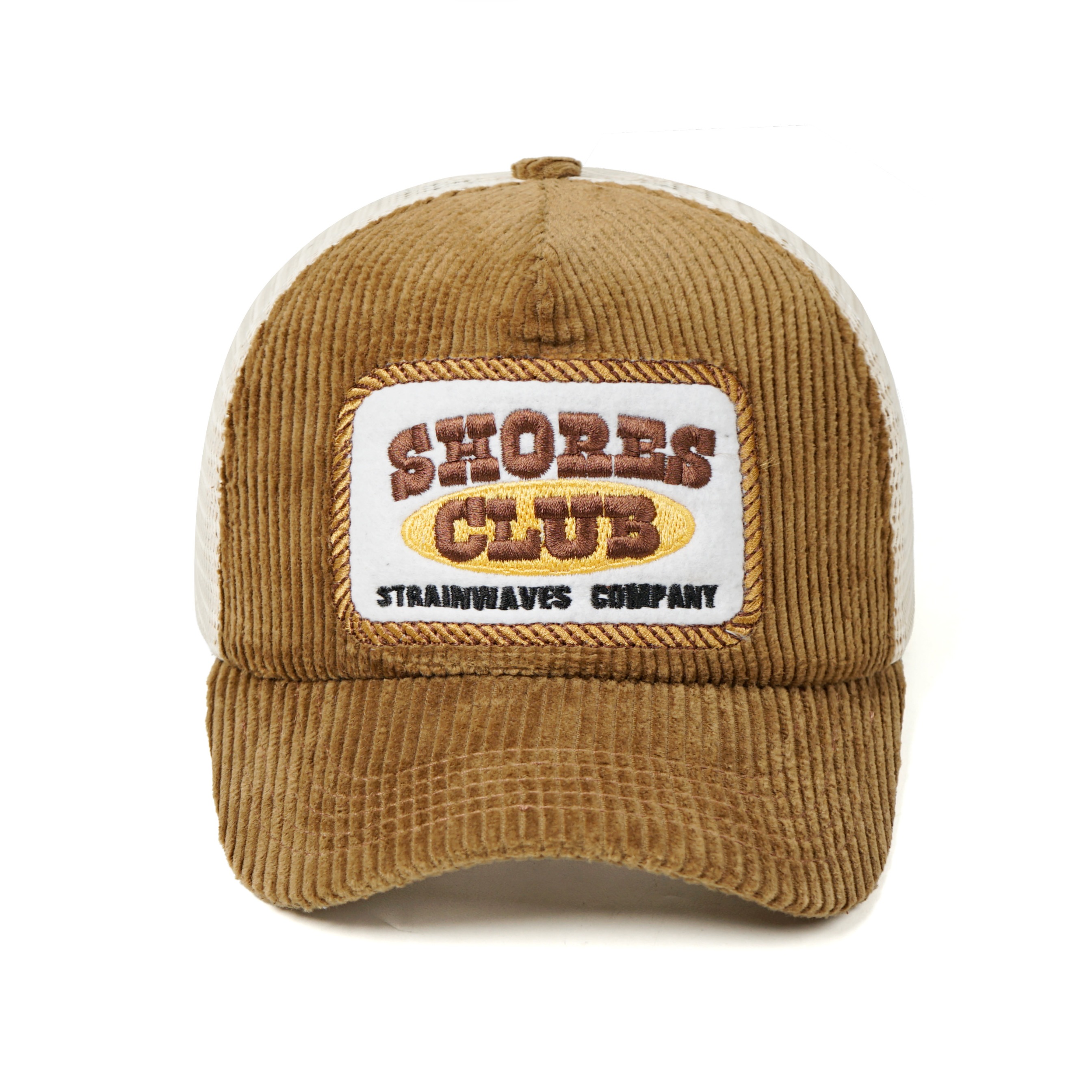 Strainwaves Shores Company Trucker Hat Corduroy Brown