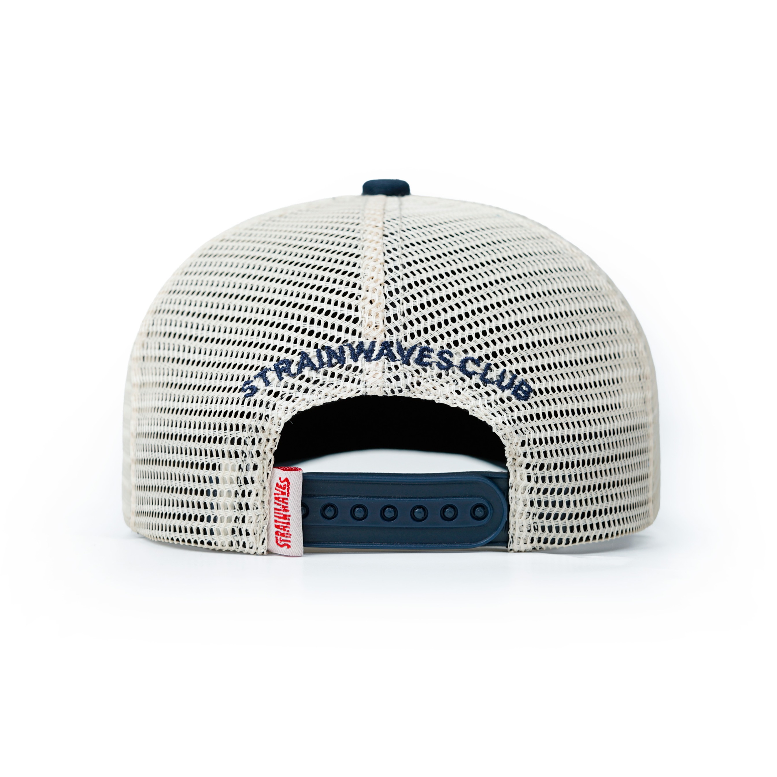 Strainwaves Goofy Trucker Hat Twotone Navy Cream