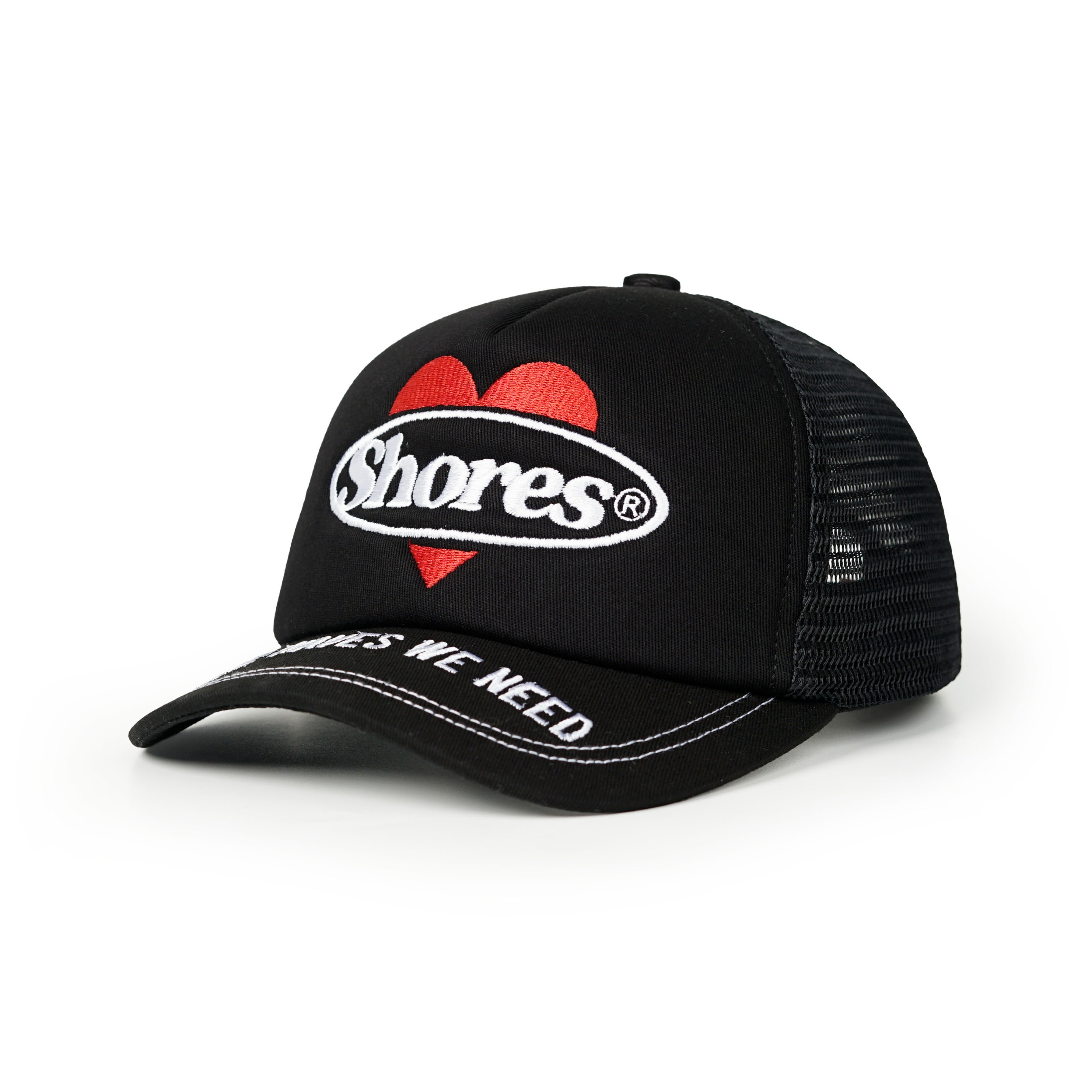 Strainwaves Trucker Hat Heart of The Shores Black
