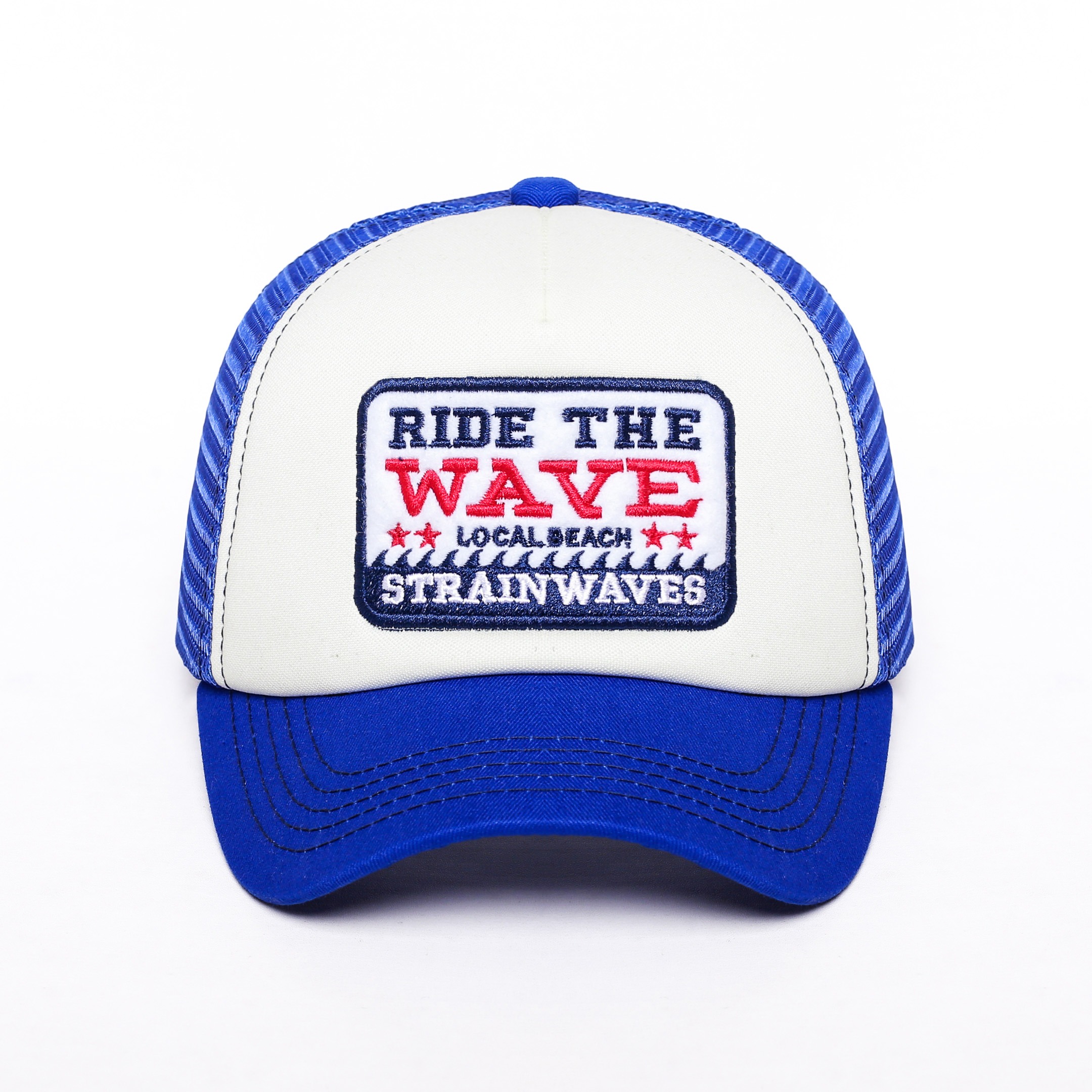 Strainwaves Local Beach Trucker Hat Twotone Blue