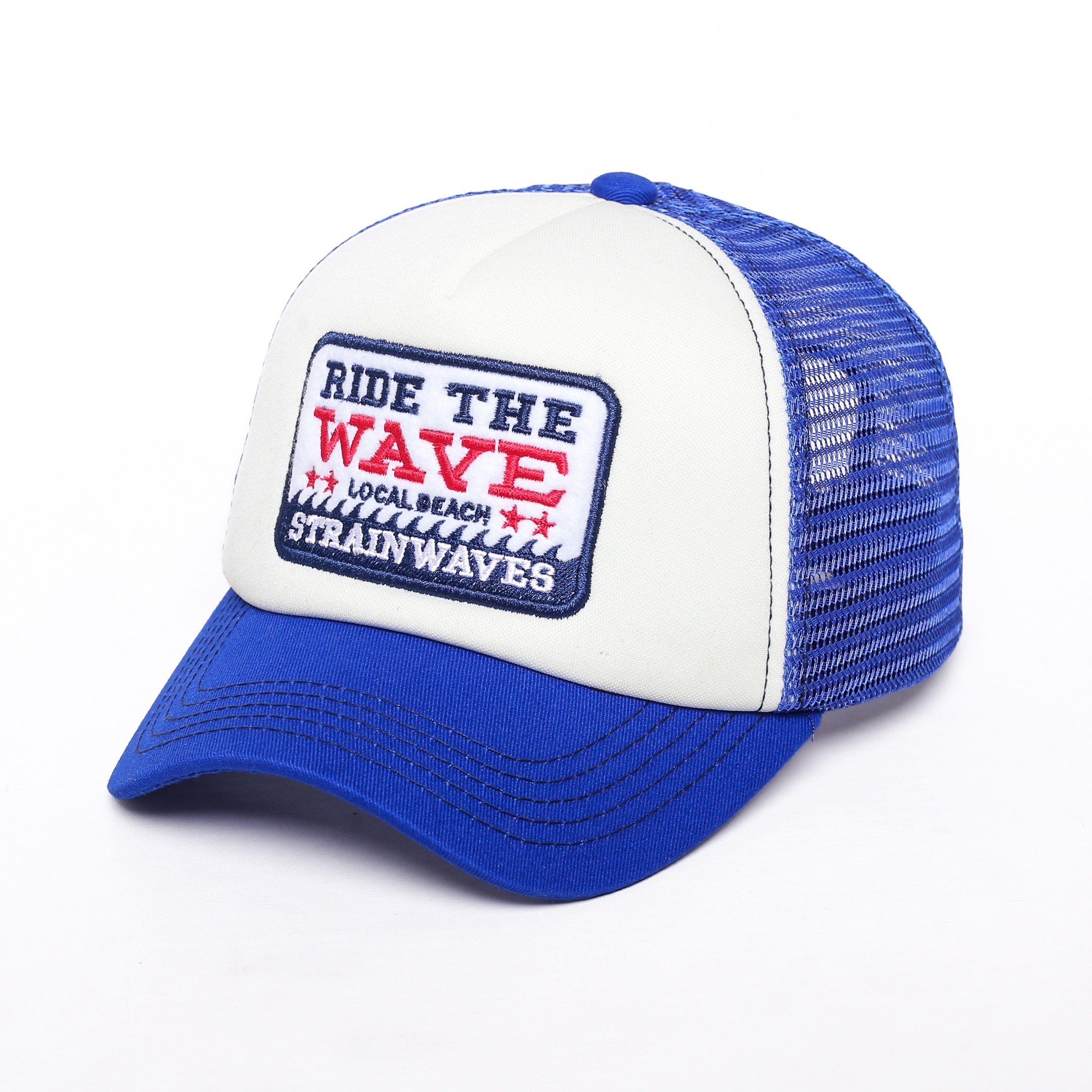 Strainwaves Local Beach Trucker Hat Twotone Blue
