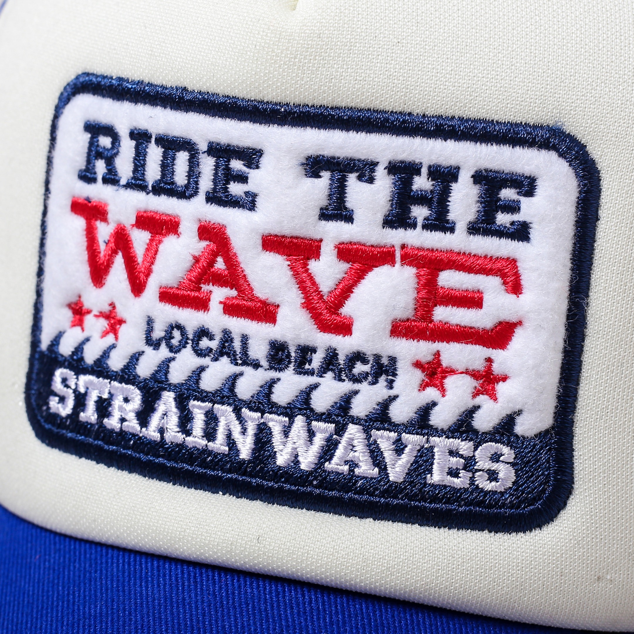 Strainwaves Local Beach Trucker Hat Twotone Blue