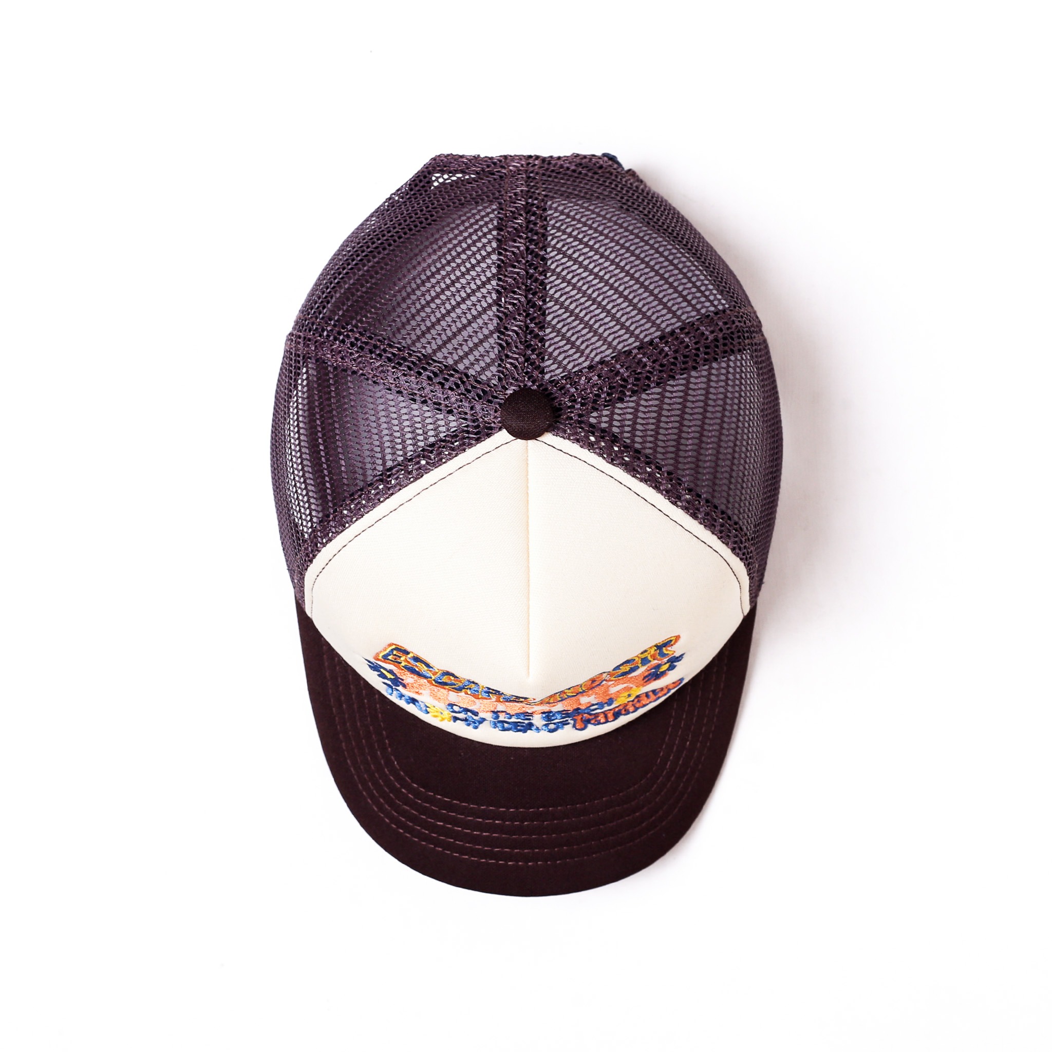 Strainwaves Quietly Trucker Hat Twotone Brown