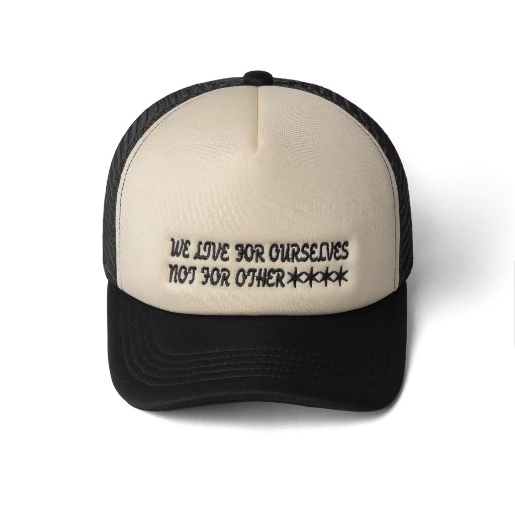 Strainwaves Ourselves Trucker Hat Twotone Black