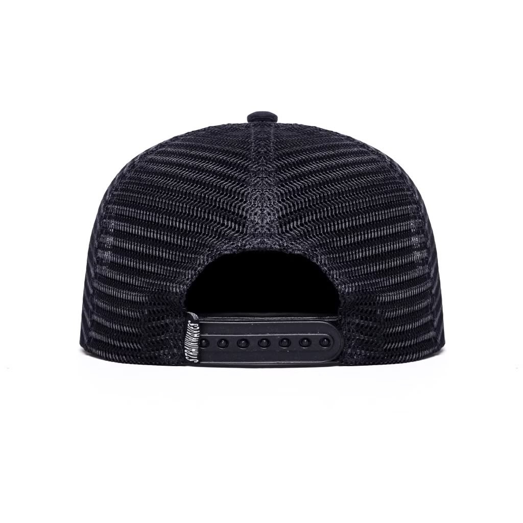 Strainwaves Worldwide Unstructured Trucker Hat Black
