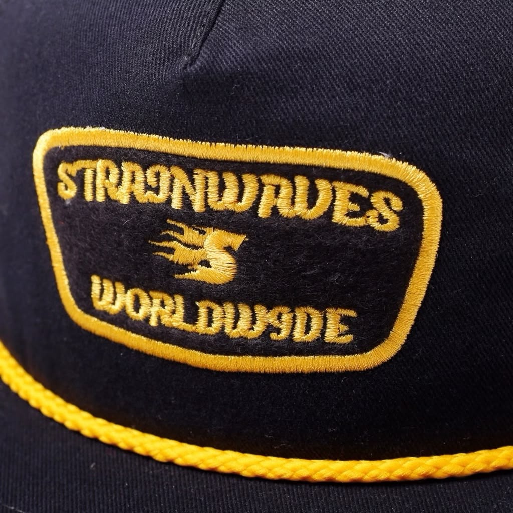 Strainwaves Worldwide Unstructured Trucker Hat Black