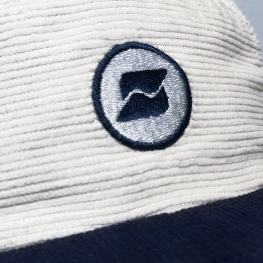 Strainwaves Pop Up 5 Panel Corduroy Twotone Navy