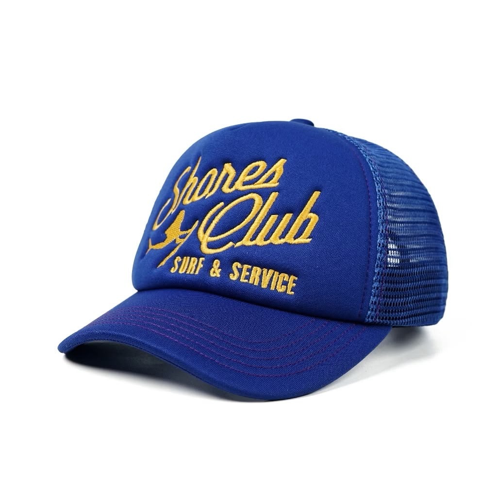 Strainwaves Shores Club Trucker Hat Blue