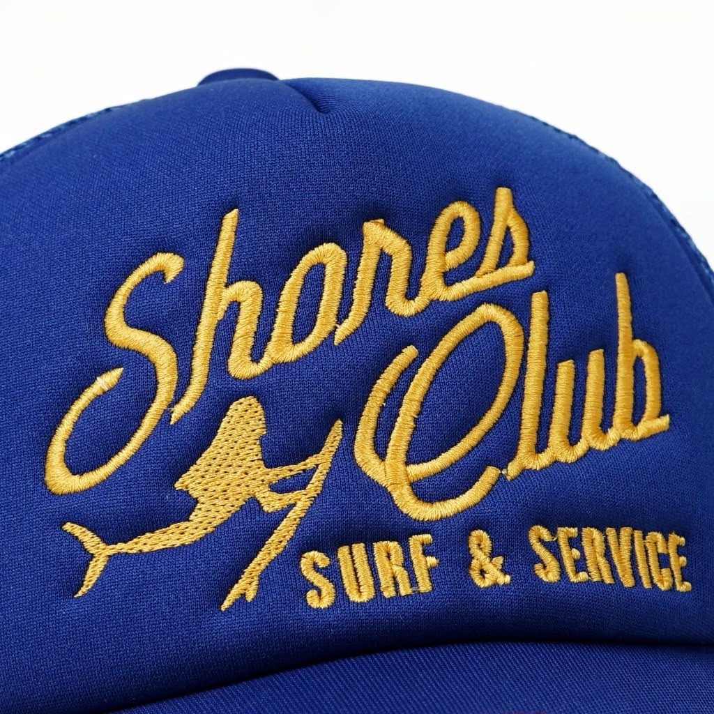 Strainwaves Shores Club Trucker Hat Blue