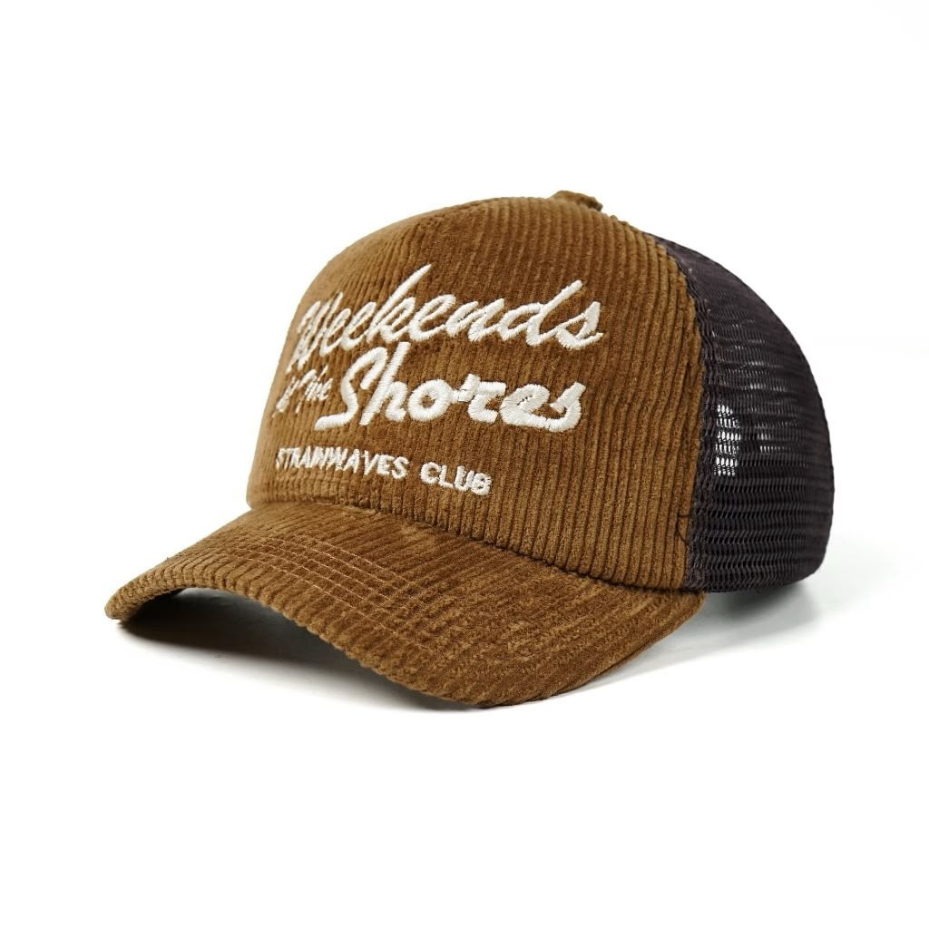 Strainwaves Weekend At The Shores Trucker Hat Brown