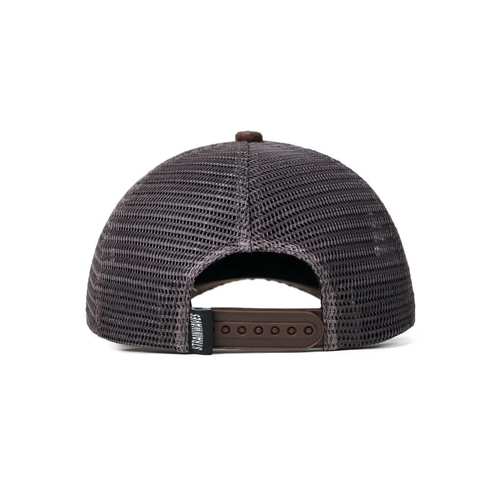 Strainwaves Surf & Destroy Trucker Hat Corduroy Brown