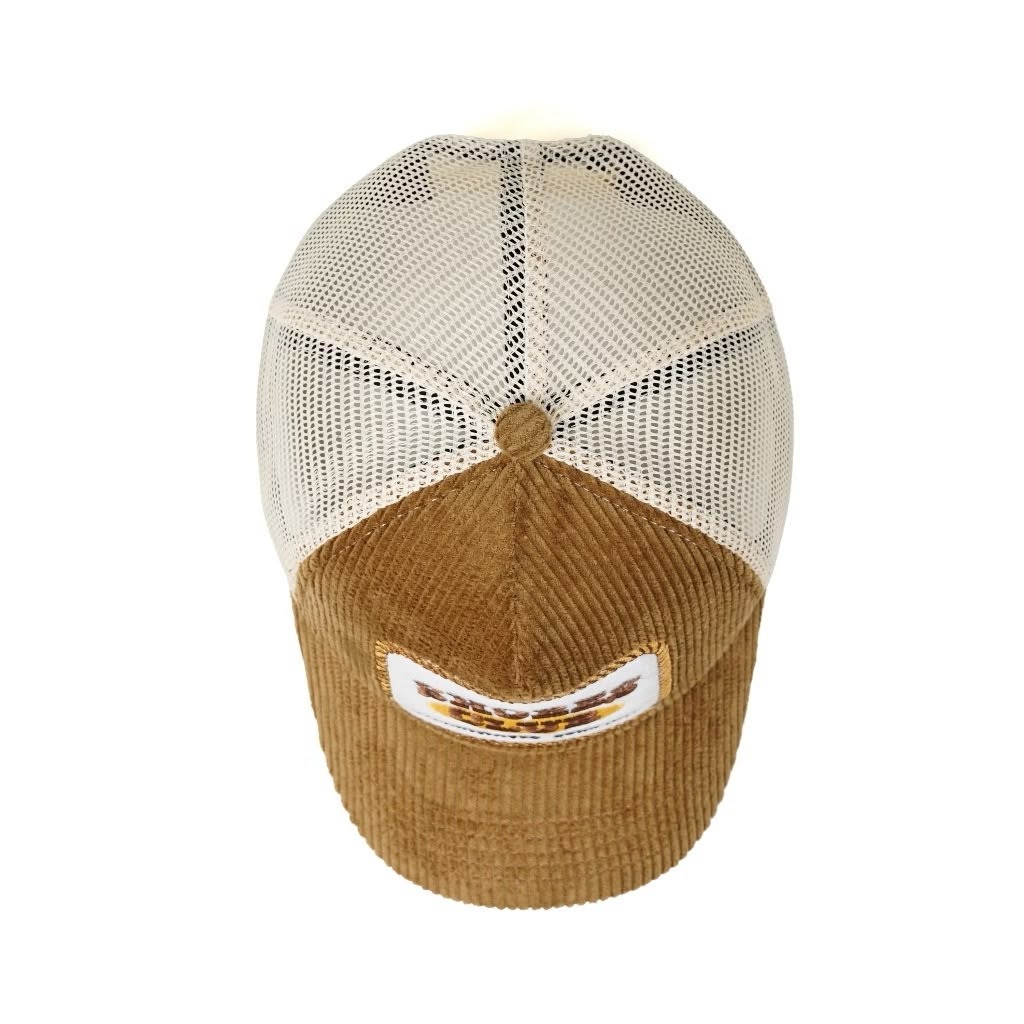 Strainwaves Shores Company Trucker Hat Corduroy Brown