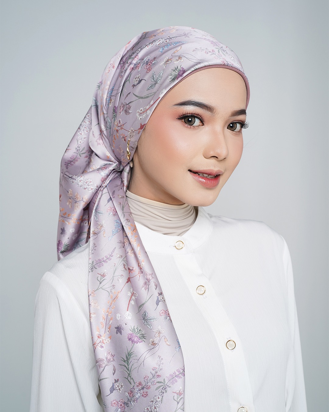 Winonamodest x Tatuis - Abloom Vintage Instant Scarf Lavender