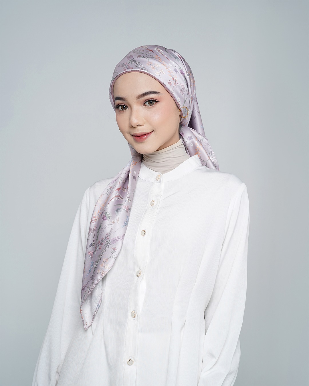 Winonamodest x Tatuis - Abloom Vintage Instant Scarf Lavender