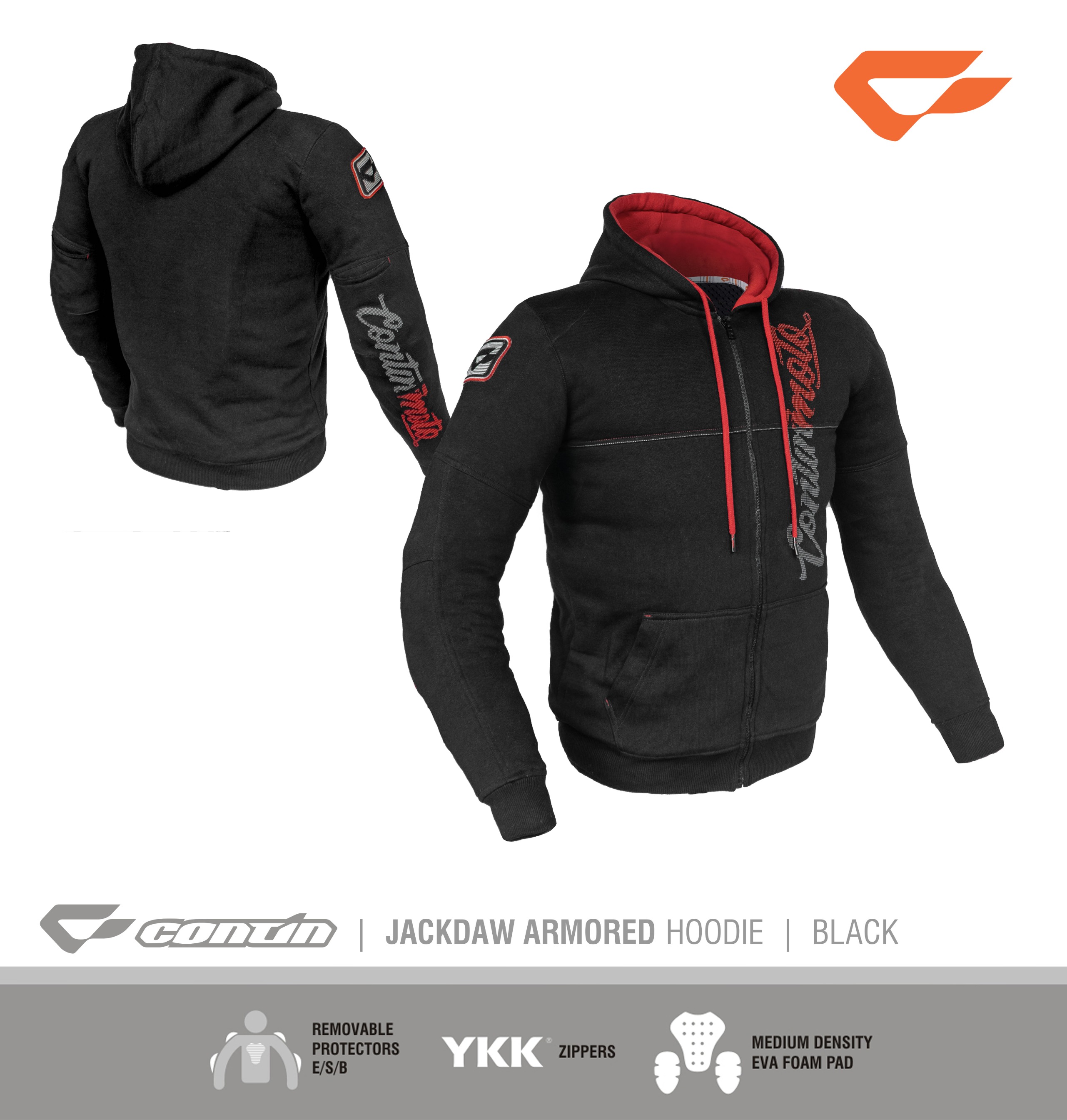 Jackdaw Armored Hoodie - Black