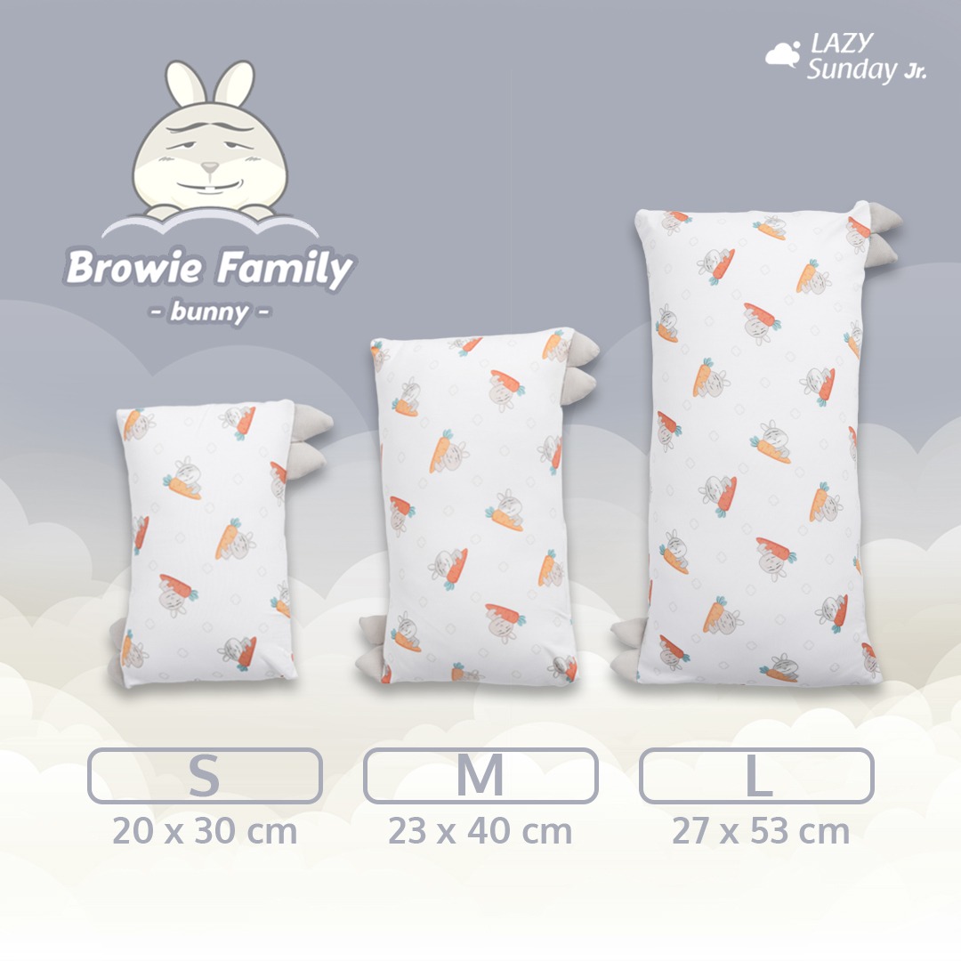 Bantal Guling Bayi / Baby Hug Pillow - Browie Family - LAZY Sunday Jr.