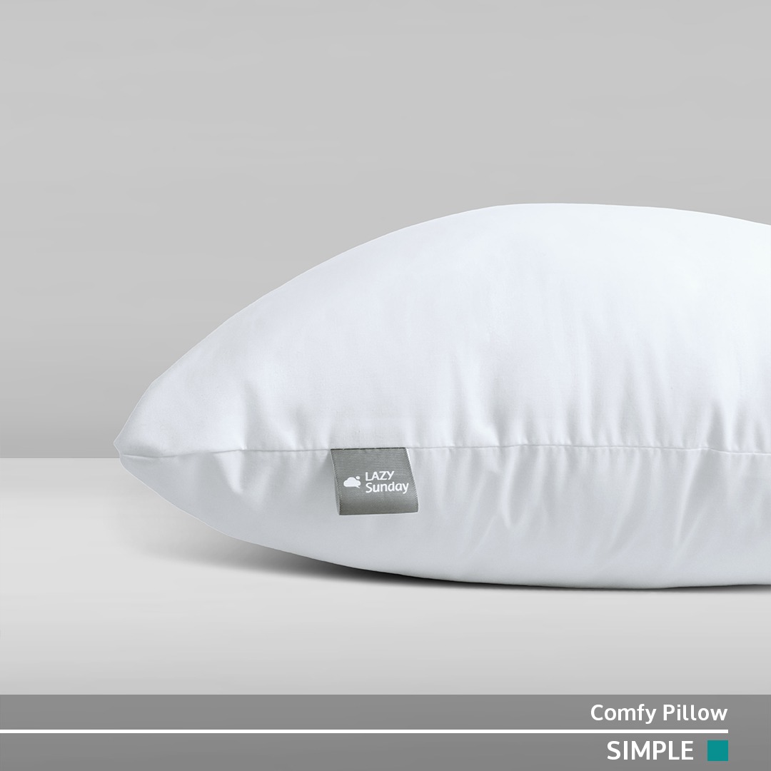 Promo Bundling 1 Bantal & 1 Guling Comfy Simple - LAZY Sunday