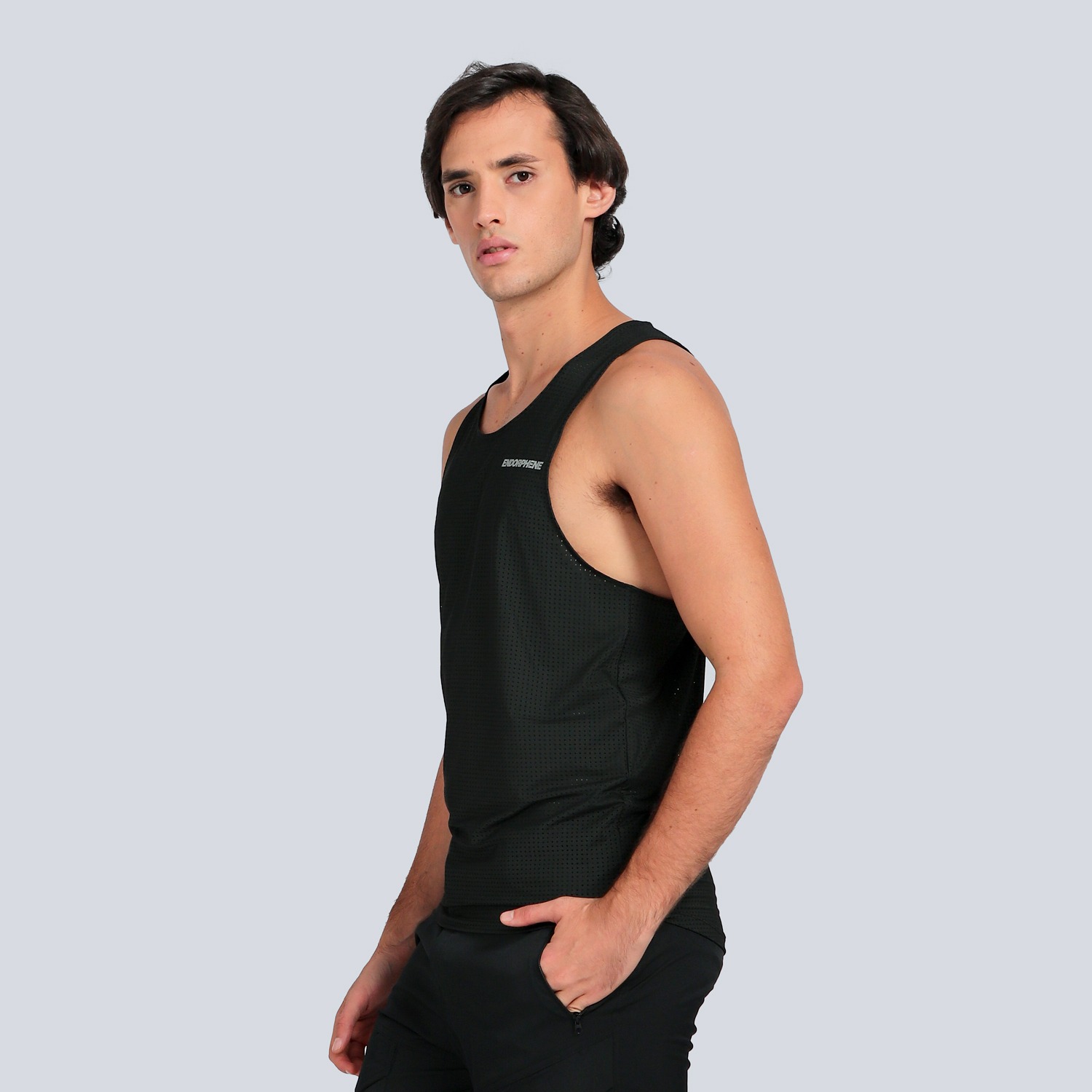 Endorphene RUSH Mesh Singlet - Black