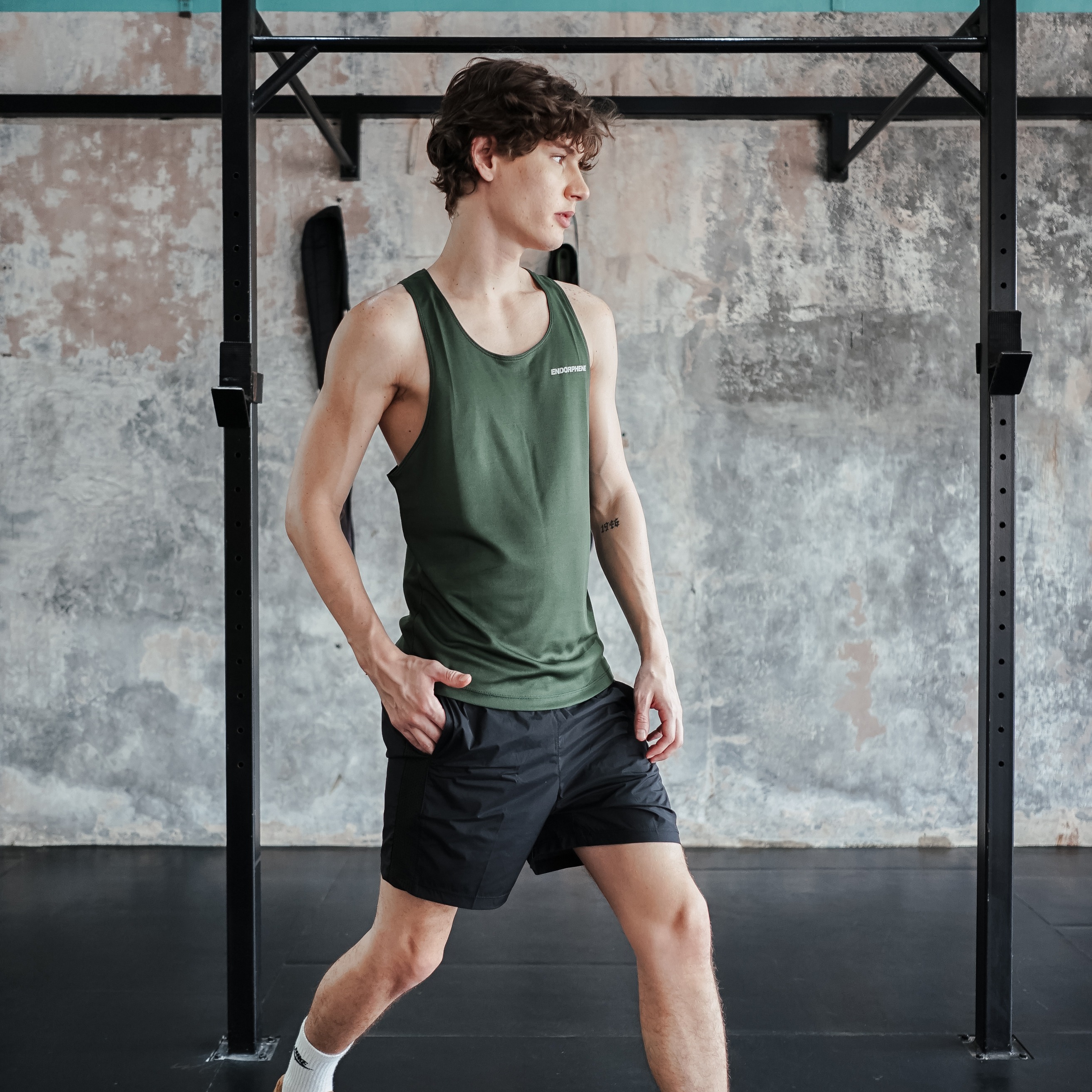 Endorphene DASH Singlet - Army Green