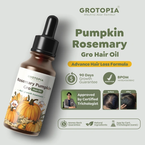 Image of Grotopia Gro Pumpkin Seed Rosemary Oil Hair Oil 60ml Natural Akar Rambut Growth Anti Rontok